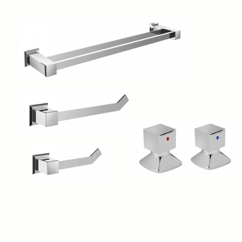 Ducon Metais - KIT DE ACESSÓRIOS PARA BANHEIRO INOX PREMIUM