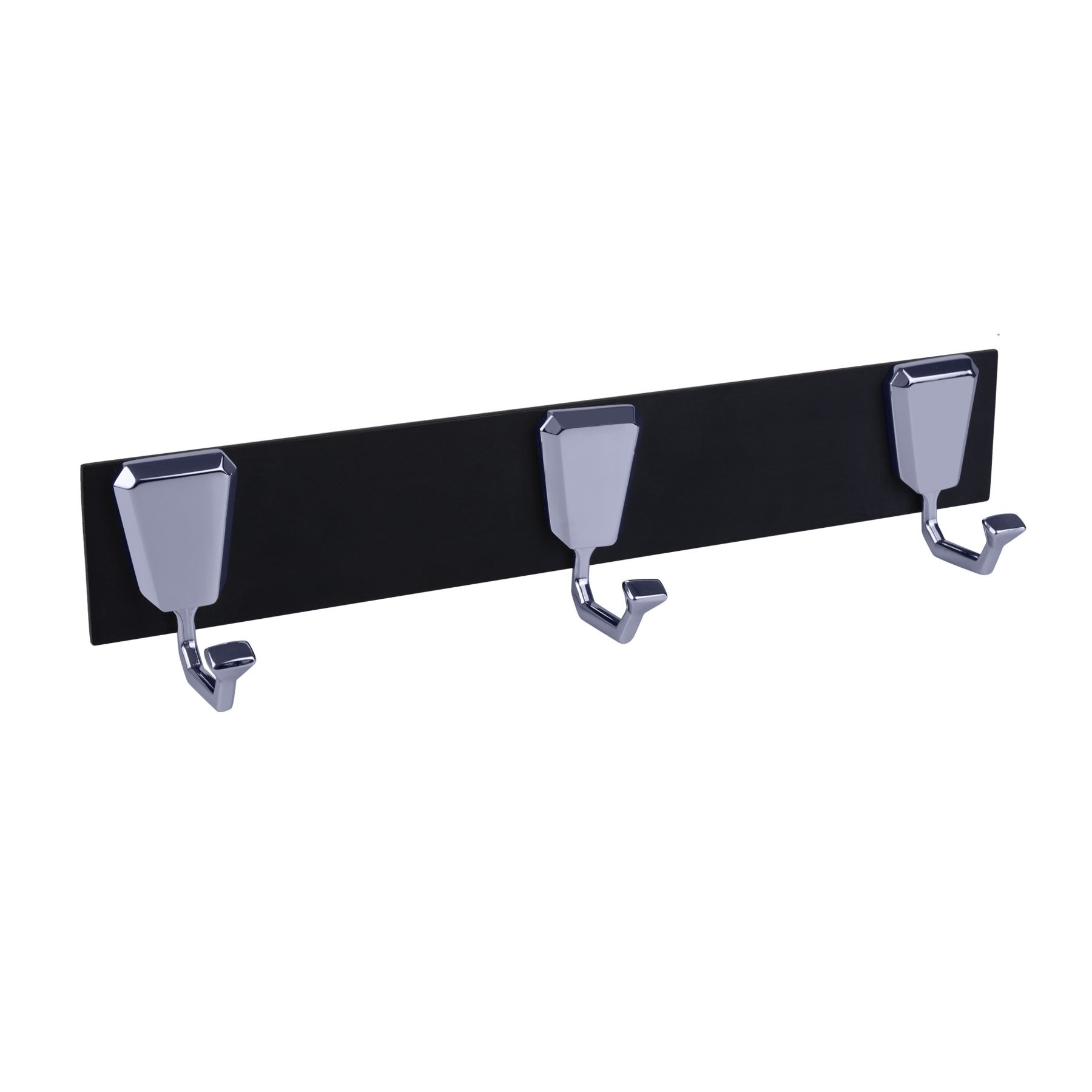 CABIDE DE PAREDE 3 GANCHOS PRETO PREMIUM