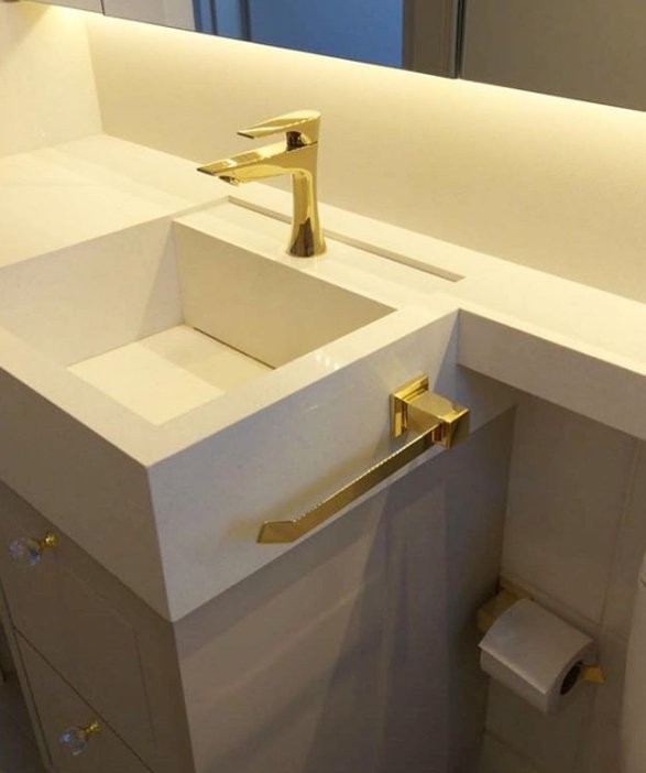 PORTA TOALHA DE ROSTO GOLD