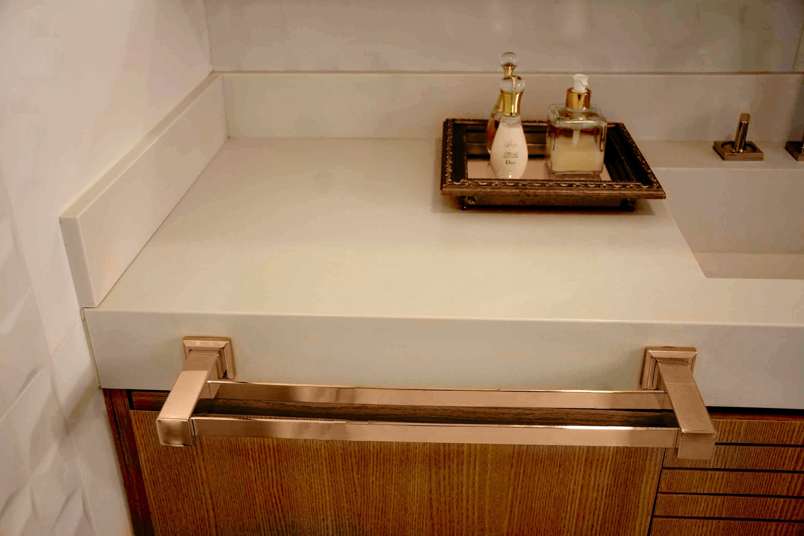 PORTA TOALHA DE BANHO DUPLO 62CM ROSE GOLD