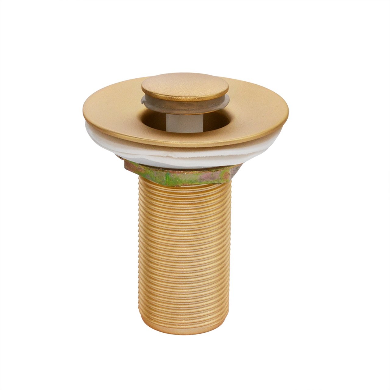VÁLVULA DE ESCOAMENTO 7/8”  PARA LAVATÓRIO CLICK UP TAMPA PEQUENA OURO FOSCO