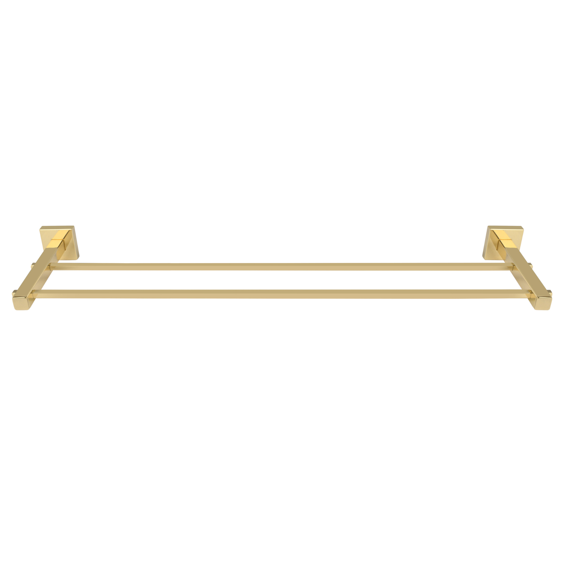 PORTA TOALHA DE BANHO DUPLO 62CM GOLD FOSCO - LINHA SQUARE