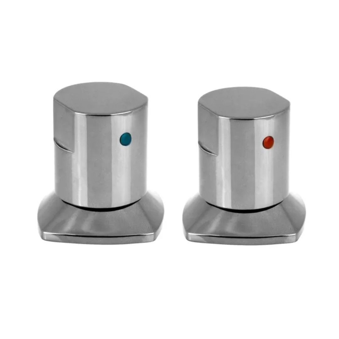 KIT 2 ACABAMENTOS PARA REGISTRO C44 ÁGUA QUENTE/ FRIA PREMIUM
