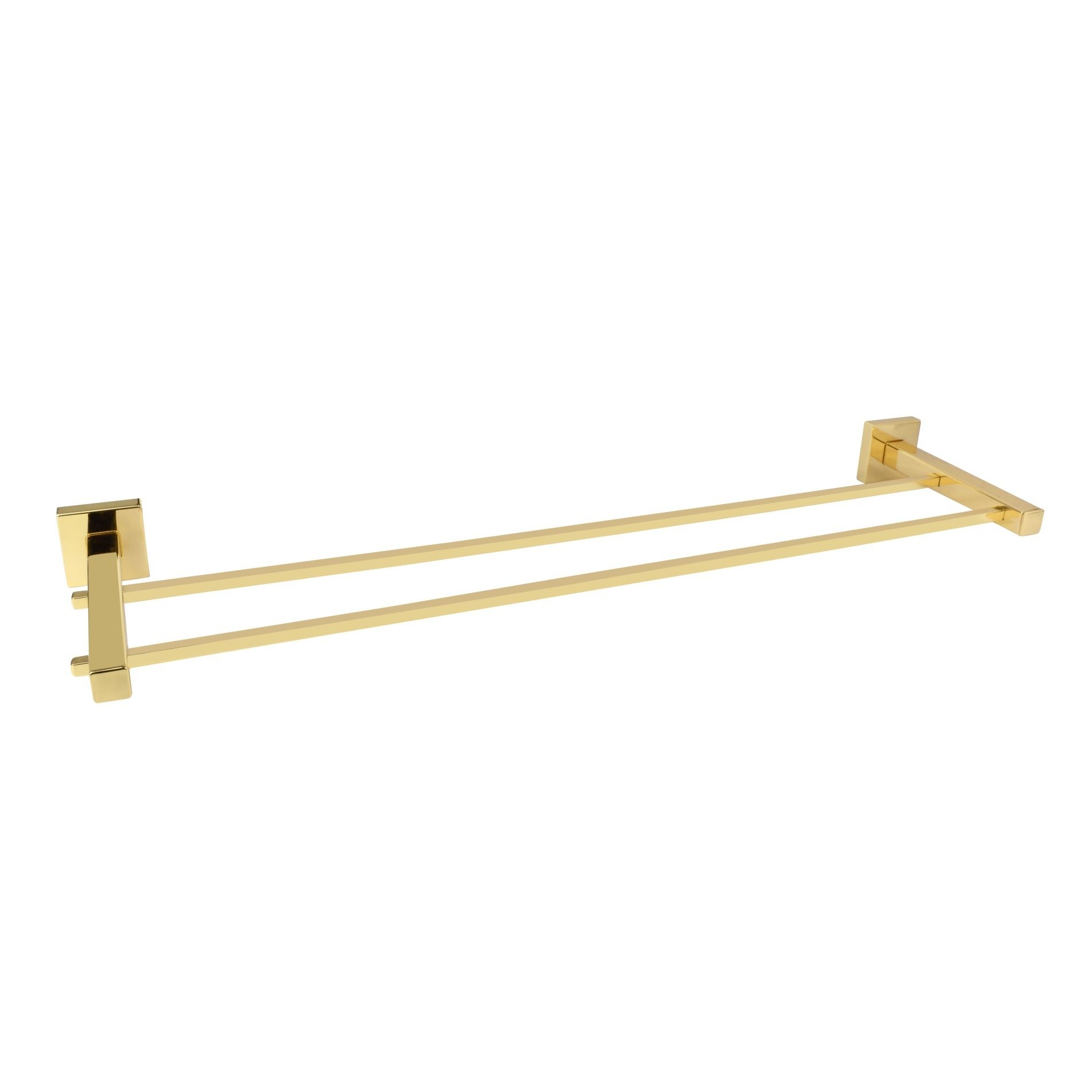PORTA TOALHA DE BANHO DUPLO 51CM SQUARE GOLD