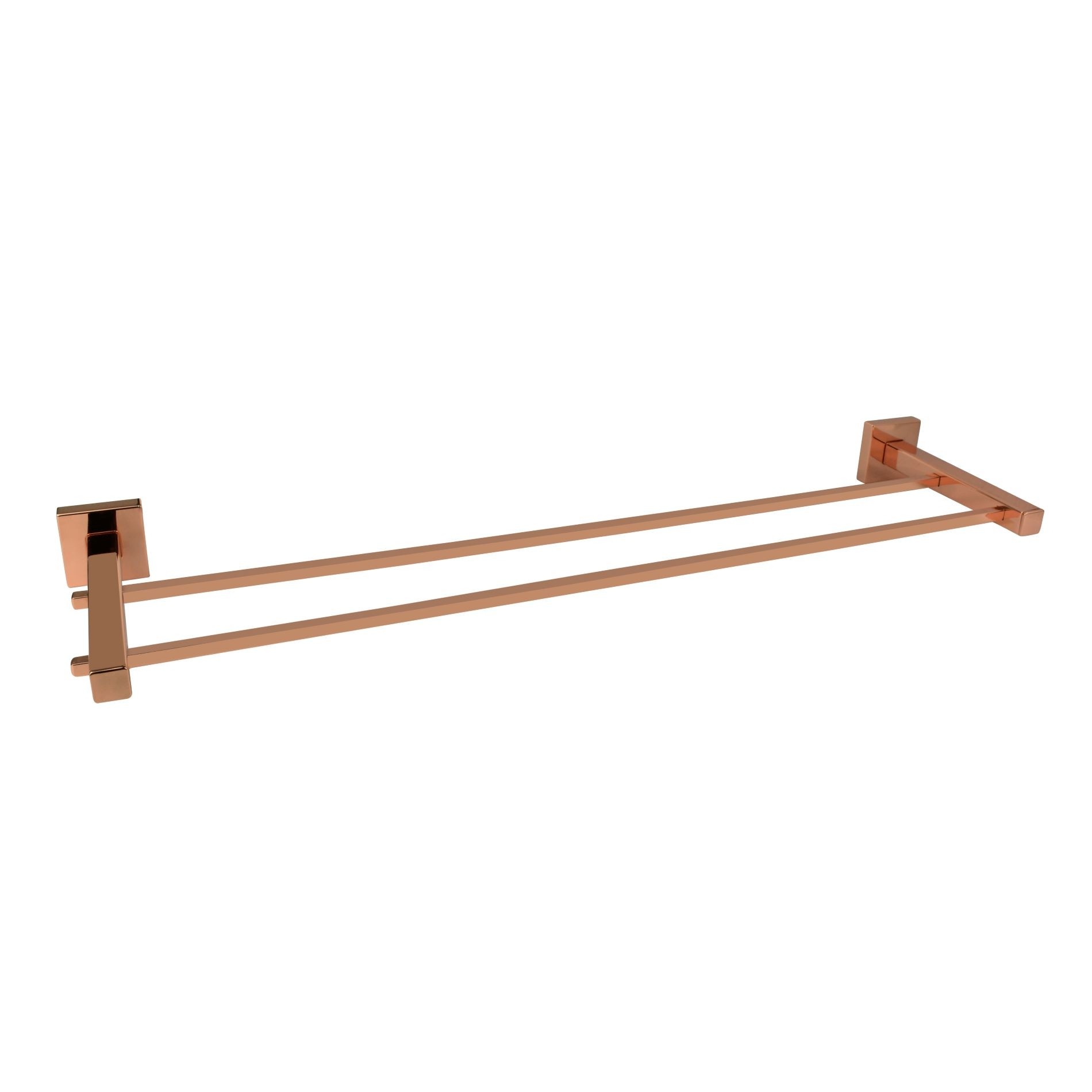 PORTA TOALHA DE BANHO DUPLO 51CM SQUARE ROSE GOLD