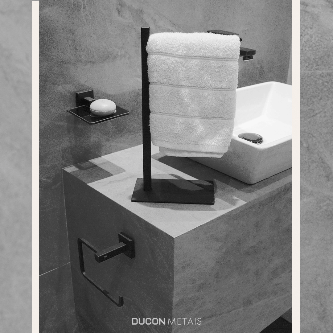 PORTA PAPEL HIGIÊNICO SQUARE BLACK
