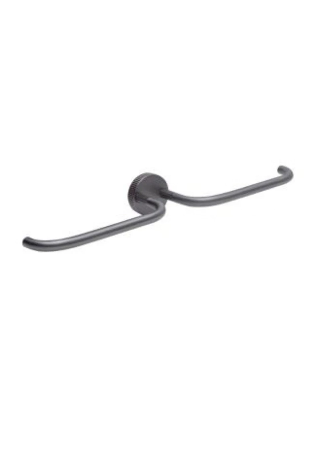 PORTA TOALHA DE ROSTO DUPLO EM A&Ccedil;O INOX 19CM CADA HASTE  TOTAL 42.5CM LINHA TEX
