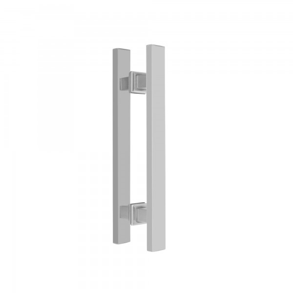 PUXADOR DUPLO PARA PORTA 1000MM INOX POLIDO PREMIUM