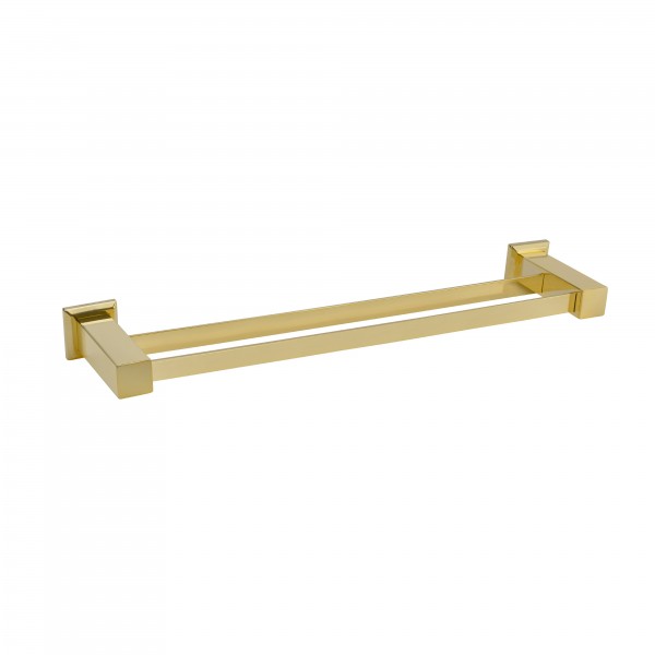 PORTA TOALHA  DE BANHO DUPLO INOX GOLD