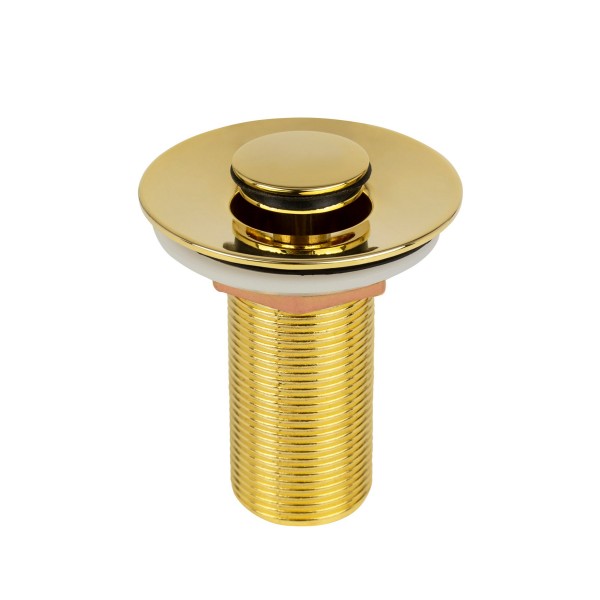 VÁLVULA DE ESCOAMENTO 7/8” DOURADA PARA LAVATÓRIO CLICK UP TAMPA PEQUENA GOLD