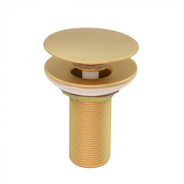 VÁLVULA DE ESCOAMENTO 7/8”  PARA LAVATÓRIO CLICK UP TAMPA GRANDE OURO FOSCO