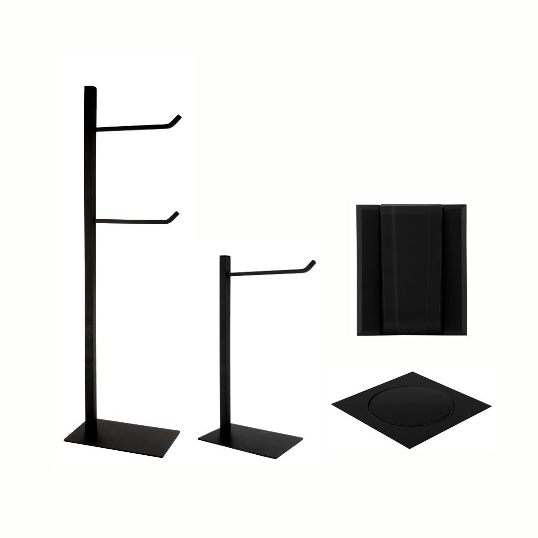 KIT DE ACESSÓRIOS PARA BANHEIRO SQUARE BLACK