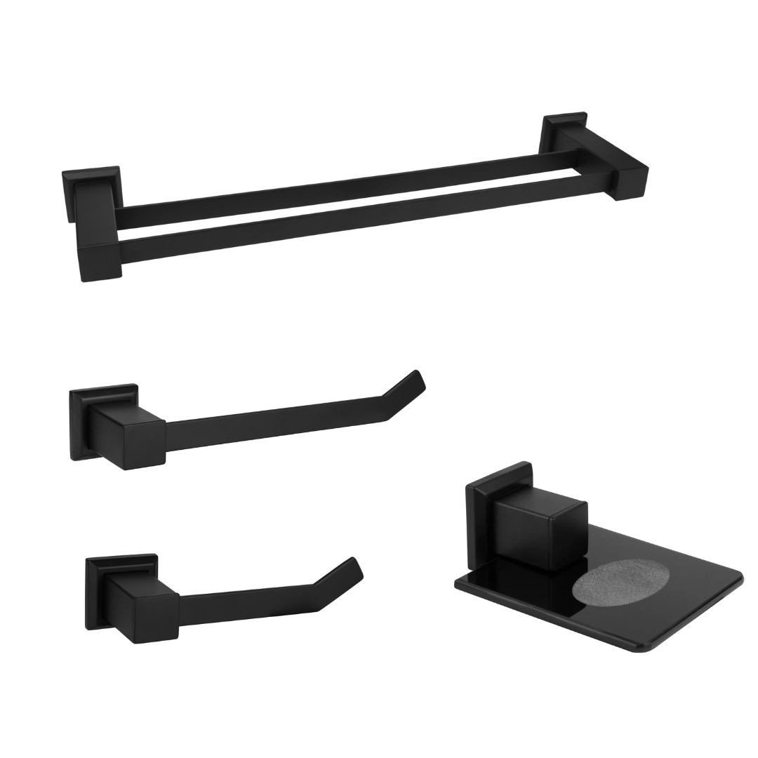 KIT DE ACESSÓRIOS PARA BANHEIRO BLACK