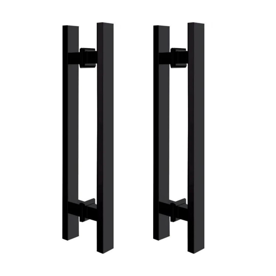 KIT 2 PUXADORES DUPLO PARA PORTA 1000MM ACETINADO BLACK