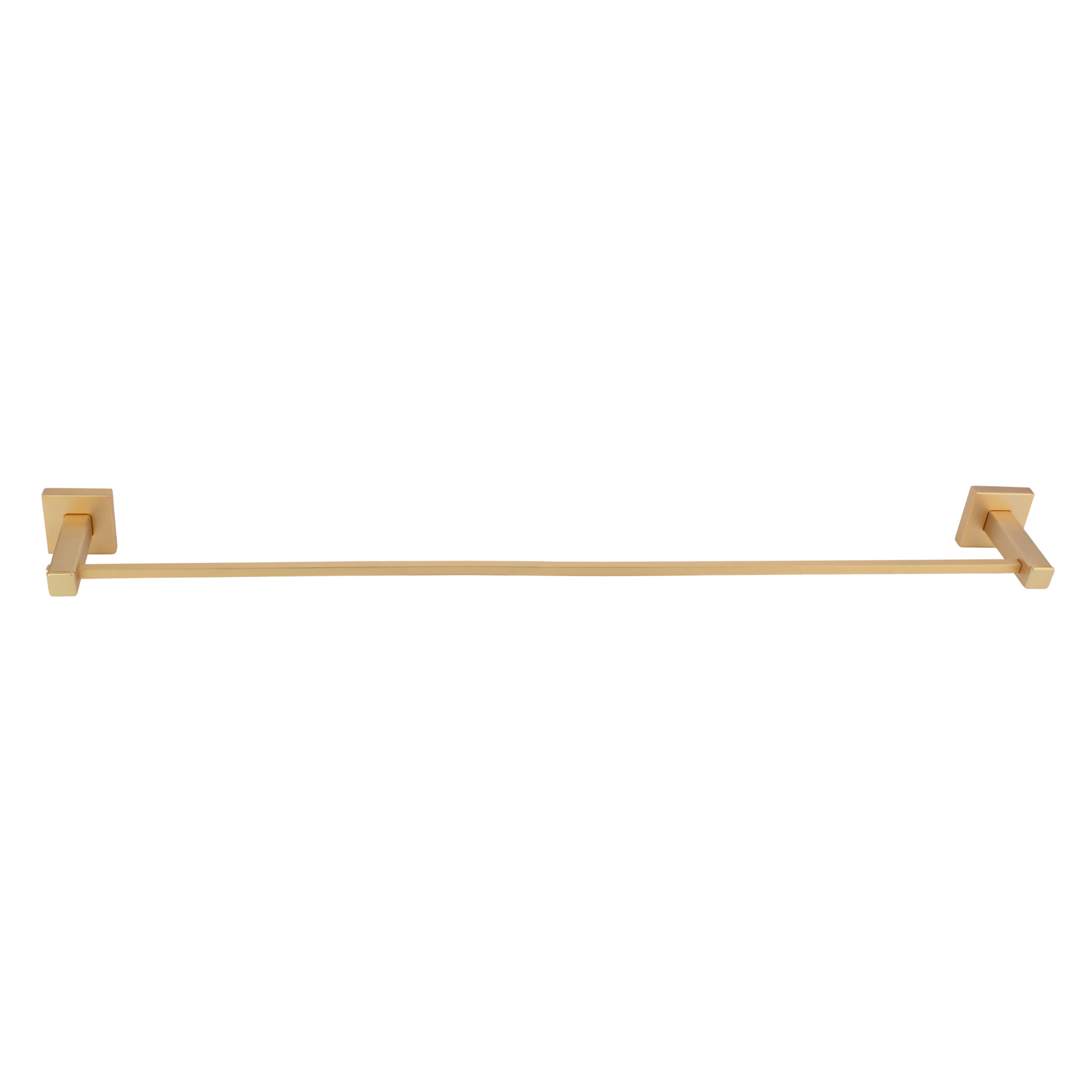 PORTA TOALHA DE BANHO 62CM OURO FOSCO - LINHA SQUARE
