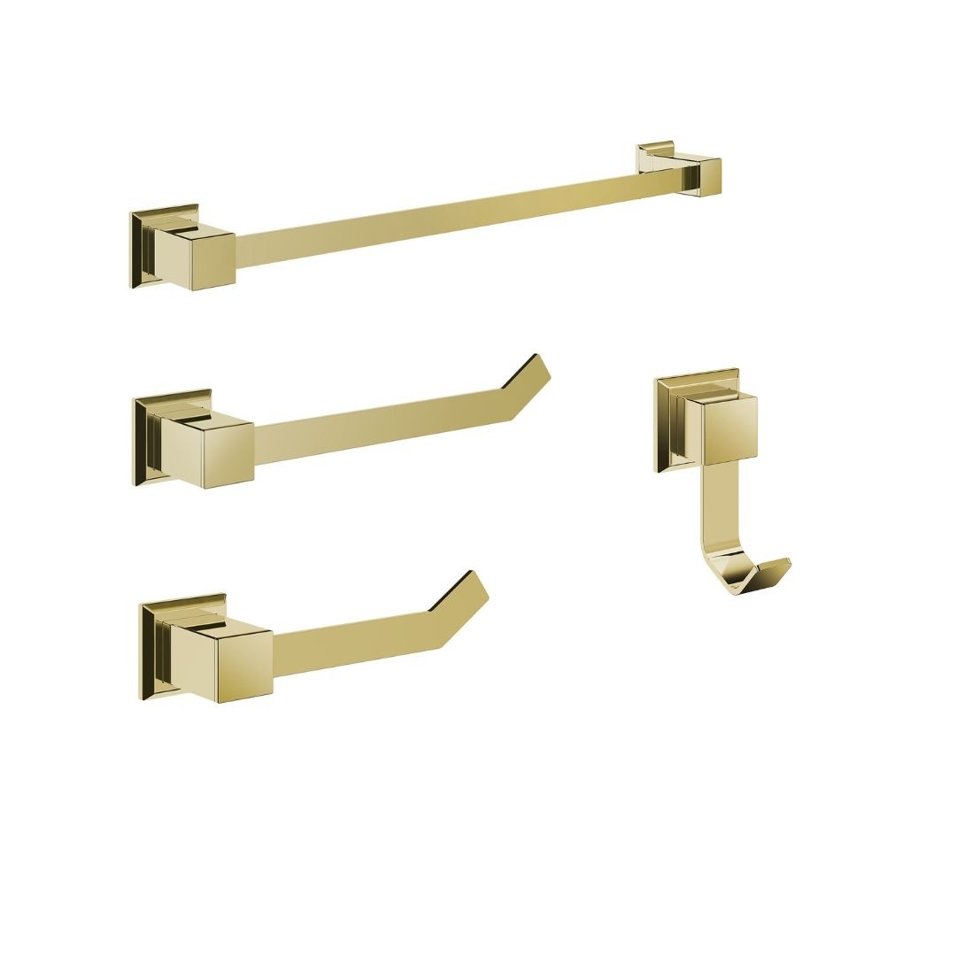 KIT DE ACESSÓRIOS PARA BANHEIRO GOLD