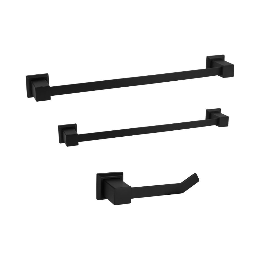 KIT DE ACESSÓRIOS PARA BANHEIRO BLACK