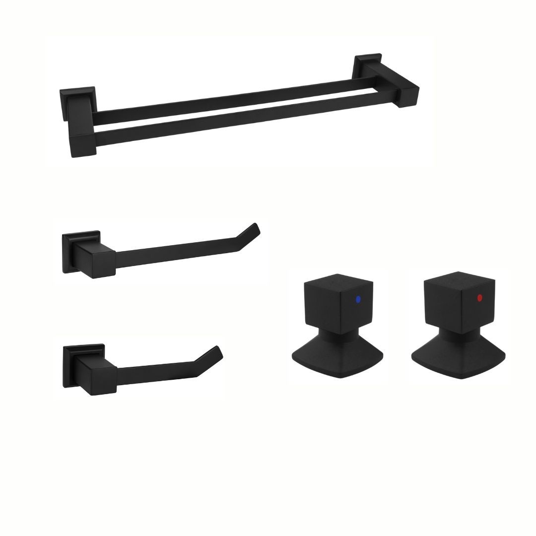 KIT DE ACESSÓRIOS PARA BANHEIRO BLACK