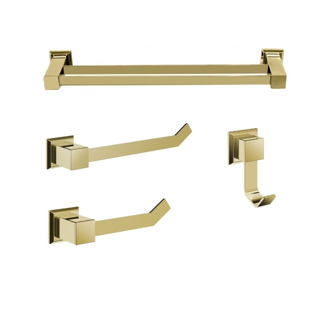 KIT DE ACESSÓRIOS PARA BANHEIRO GOLD