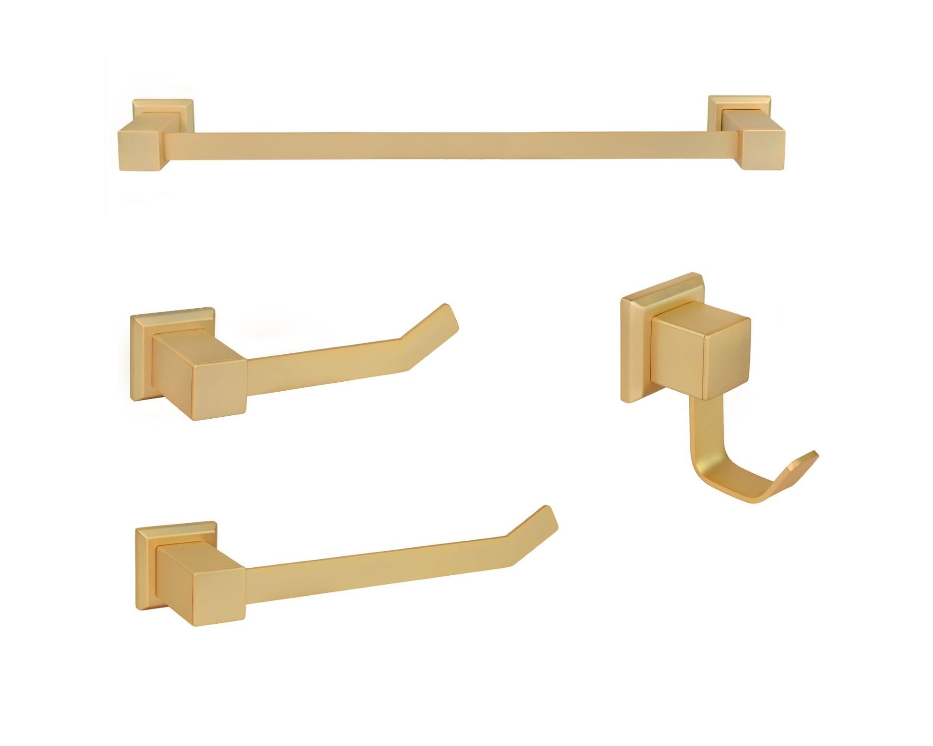 KIT DE ACESSÓRIOS PARA BANHEIRO LINHA OURO FOSCO
