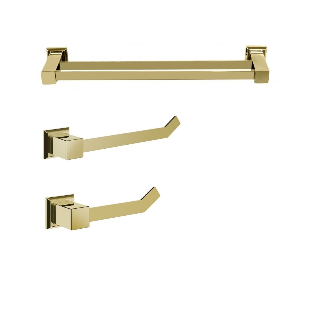 KIT DE ACESSÓRIOS PARA BANHEIRO GOLD