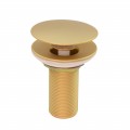 VÁLVULA DE ESCOAMENTO 7/8”  PARA LAVATÓRIO CLICK UP TAMPA GRANDE OURO FOSCO