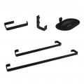 KIT DE ACESSÓRIOS PARA BANHEIRO 5 PEÇAS CONCEPT BLACK