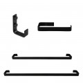 KIT DE ACESSÓRIOS PARA BANHEIRO 4 PEÇAS CONCEPT BLACK