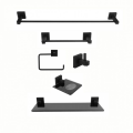 KIT DE ACESSÓRIOS PARA BANHEIRO 6 PEÇAS SQUARE BLACK